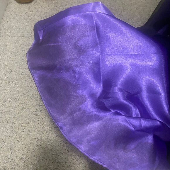 Vintage 90's Grunge Morgan and Co.‎ Purple Beaded Lace Halter Neck Gown - Picture 7 of 16